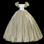 Elegant Sage Green Satin Prom Dresses 2023 Ball Gown Square Neckline Puffy Short Sleeve Backless Bow Floor-Length / Long Prom Formal Dresses