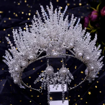 Charmant Witte Parel Rhinestone Huwelijk Bruids Haaraccessoires 2023 Legering