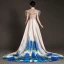 Vintage / Retro Chinese style Champagne Evening Dresses 2023 A-Line / Princess High Neck Sleeveless Backless Court Train Evening Party Formal Dresses