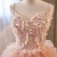 Charmant Orange Perlenstickerei Pailletten Applikationen Plissee Ballkleider 2023 Ballkleid Spaghettiträger Ärmellos Rückenfreies Sweep / Pinsel Zug Ball Festliche Kleider