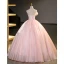 Lovely Candy Pink Prom Dresses 2023 Ball Gown Organza Strapless Sleeveless Backless Floor-Length / Long Prom Formal Dresses