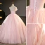 Lovely Candy Pink Prom Dresses 2023 Ball Gown Organza Strapless Sleeveless Backless Floor-Length / Long Prom Formal Dresses