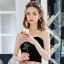 Charmant Noire Faux Diamant Paillettes Robe De Bal 2022 Robe Boule Bustier Sans Manches Dos Nu Fendue devant Train De Balayage Robe De Ceremonie
