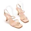 Sexy Beige Evening Party Womens Sandals 2023 Ankle Strap 7 cm Stiletto Heels Open / Peep Toe Sandals High Heels