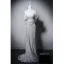 Sexy White Pearl Lace Flower Wedding Dresses 2025 Trumpet / Mermaid Off-The-Shoulder Short Sleeve Backless Sweep Train Wedding