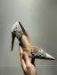 Charmant Zwarte Satijn Rhinestone Avond Pumps 2024 10 cm Naaldhakken / Stiletto Spitse Neus Pumps Hoge Hakken