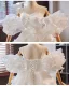 Mode Blanche Volants en Cascade Robe De Mariée Courte 2024 Robe Boule Bretelles Spaghetti Manches amovibles Dos Nu Robe De Mariée