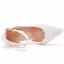 Élégant Blanche Perle En Dentelle Fleur Chaussure De Mariée 2022 8 cm Talons Aiguilles À Bout Pointu Mariage Talons Hauts