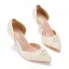 Chic / Beautiful White Pearl Wedding Shoes 2022 7 cm Stiletto Heels Pointed Toe Wedding High Heels