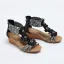 Fashion Summer Beige Street Wear Womens Sandals 2022 Flower Rhinestone T-Strap 5 cm Wedges Open / Peep Toe Sandals