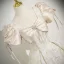 Chic / Beautiful Champagne Rhinestone Printing Prom Dresses 2025 Ball Gown Square Neckline Short Sleeve Backless Floor-Length / Long Prom Formal Dresses