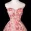 Flower Fairy Blushing Pink Beading Appliques Prom Dresses 2025 Ball Gown Strapless Sleeveless Backless Floor-Length / Long Formal Dresses