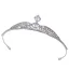 Snygga / Fina Silver Rhinestone Tiara Brudsmycken 2022 Legering Bröllop Tillbehör