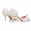 Elegant White Pearl 6 cm Stiletto Heels Prom Womens Sandals 2025 Open / Peep Toe Sandals High Heels