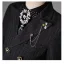 Fashion Black Rhinestone 6-piece Boys Wedding Suits 2025 Long Sleeve Body Jewellery Coat Pants Shirt Tie Vest Wedding