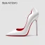 Sexy White Evening Party Patent Leather Pumps 2023 Leather 12 cm Stiletto Heels Pointed Toe Pumps High Heels