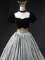Elegante Schwarz Ballkleider 2025 Ballkleid Eckiger Ausschnitt Geschwollenes Kurze Ärmel Rückenfreies Lange Ball Festliche Kleider