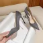 Mode Gris Daim Bureau OL Escarpins 2024 12 cm Talons Aiguilles À Bout Pointu Escarpins Talons Hauts