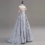 Charming Fashion Sky Blue Prom Dresses 2022 A-Line / Princess Strapless Sleeveless Backless Floor-Length / Long Prom Formal Dresses