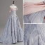 Charming Fashion Sky Blue Prom Dresses 2022 A-Line / Princess Strapless Sleeveless Backless Floor-Length / Long Prom Formal Dresses