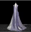 Charming Silver Appliques Sequins Evening Dresses 2025 A-Line / Princess Strapless Sleeveless Backless Sweep Train Evening Party Formal Dresses