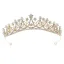 Charmant Doré Perle Faux Diamant Accessoire Cheveux Mariage 2023 Mariage Alliage
