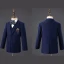 Fashion Navy Blue 5-piece Long Sleeve Boys Wedding Suits 2022 Wedding Coat Pants Shirt Tie Vest