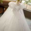 Elegant White Pearl Rhinestone Appliques Birthday Flower Girl Dresses 2025 Ball Gown With Cloak Scoop Neck Puffy Short Sleeve Floor-Length / Long