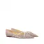 Sparkly Champagne Leather Flat Pointed Toe Wedding Shoes 2026 Wedding