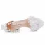 Sexy Blanche Perle Appliques Chaussure De Mariée 2025 Bride Cheville 9 cm Talons Aiguilles Peep Toes / Bout Ouvert Mariage Sandales Talons Hauts