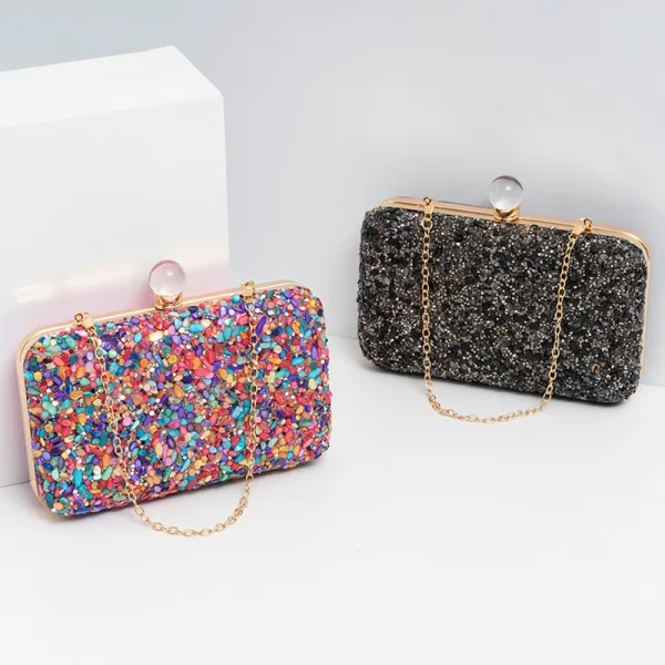 Unika Mode Limegrön Rhinestone Afton Legering Kuvertväska 2025