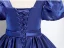 Vintage / Retro Royal Blue Rhinestone Prom Dresses 2024 Ball Gown Square Neckline Puffy Short Sleeve Backless Floor-Length / Long Prom Formal Dresses