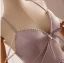 Charmant Lavendel Perlenstickerei Perle Schleife Ballkleider 2024 Ballkleid Spaghettiträger Ärmellos Rückenfreies Sweep / Pinsel Zug Ball Festliche Kleider