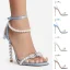 Sexy Charmant Rosa Abend Sandalen Damen 2022 Perle Knöchelriemen 11 cm Stilettos Peeptoes Sandaletten Hochhackige