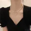 Vintage Hvit Perle Rhinestone Gateklær Halskjeder Tilbehør 2023