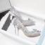 Glitzernden Sexy Silber Kristall Pailletten Brautschuhe 2024 9 cm Stilettos Spitzschuh Hochzeit Pumps Hochhackige