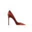Schöne Burgunderrot Abend Satin Pumps 2024 10 cm Stilettos Spitzschuh Pumps Hochhackige