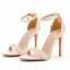 Charmant Weiß Sommer Perle Brautschuhe 2023 10 cm Stilettos Knöchelriemen Peeptoes Hochzeit Sandaletten Hochhackige