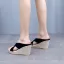 Fashion Black Beach Street Wear Pierced Womens Sandals 2024 9 cm Wedges Open / Peep Toe Sandals High Heels