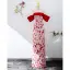 Vintage / Retro Red Printing Evening Dresses 2022 Trumpet / Mermaid Off-The-Shoulder Short Sleeve Backless Floor-Length / Long Evening Party Formal Dresses