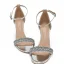 Seksowne Błyszczące Srebrny Rhinestone Cekiny Buty Ślubne 2023 8 cm Grubym Obcasie Z Paskiem Peep Toe Ślub Sandały Wysokie Obcasy