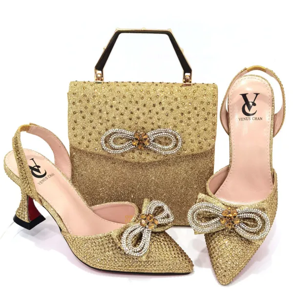 Sparkly Sexy Multi-Colors Rainbow Rhinestone Bow Sequins Womens Sandals Clutch Bags 2023 Cocktail Party Evening Party Womens Sandals Clutch Bags