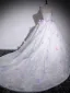 Flower Fairy Multi-Colors Appliques White Prom Dresses 2025 Ball Gown Strapless Sleeveless Backless Court Train Formal Dresses