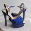 Sparkly Silver Wedding Shoes 2018 Crystal Rhinestone Ankle Strap 14 cm Stiletto Heels Open / Peep Toe Wedding High Heels