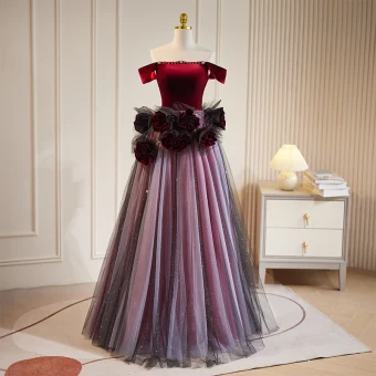 Mooie Prachtige Bordeaux Pailletten Appliques Galajurken 2023 A Lijn Uit De Schouder Rhinestone Mouwloos Ruglooze Lange Gala Gelegenheid Jurken