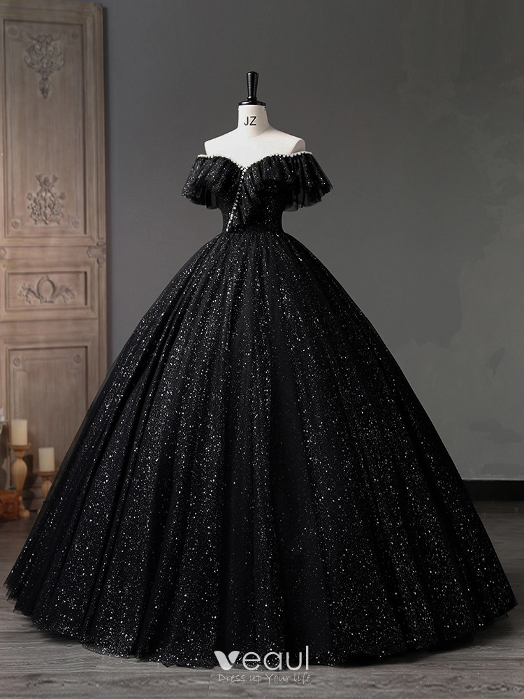 Jovani JVN62510 Size 8 Black A line Prom Dress Embellished Evening Gow –  Glass Slipper Formals