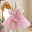 Bling Bling Sky Blue Sequins Birthday Short Flower Girl Dresses 2025 Ball Gown Scoop Neck Puffy Short Sleeve Tulle