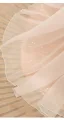 High-end Champagne Sequins Organza Prom Dresses 2026 A-Line / Princess Scoop Neck Sleeveless Backless Sweep Train Prom Formal Dresses