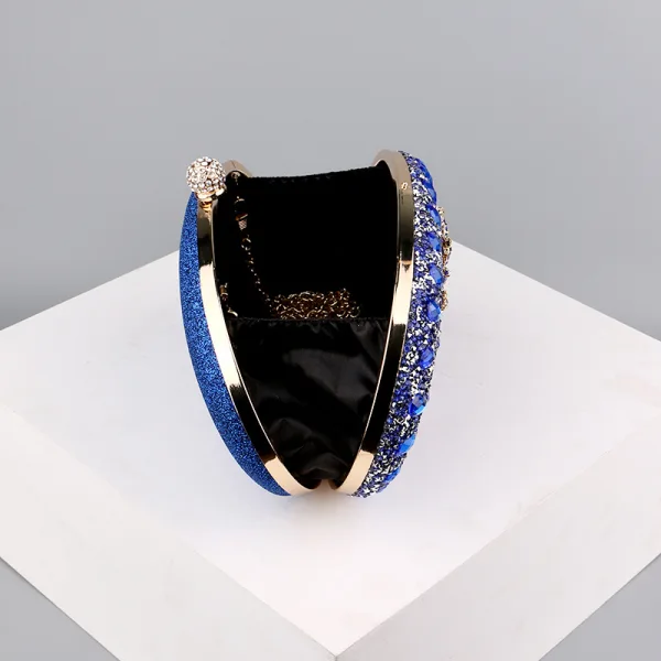 Sparkly Royal Blue Rhinestone Evening Party Cocktail Party Clutch Bags 2023