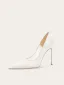 Elegante Witte Kant Bloem Bruidsschoenen 2025 10 cm Naaldhakken / Stiletto Spitse Neus Huwelijk Pumps Hoge Hakken